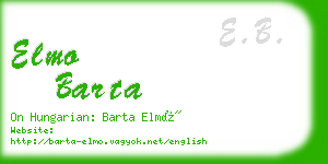 elmo barta business card